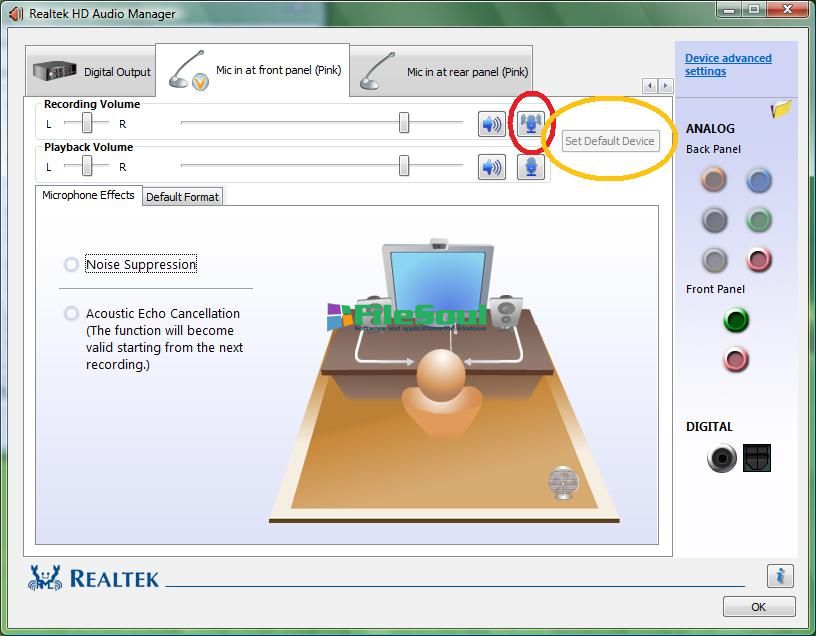 realtek high definition audio control panel